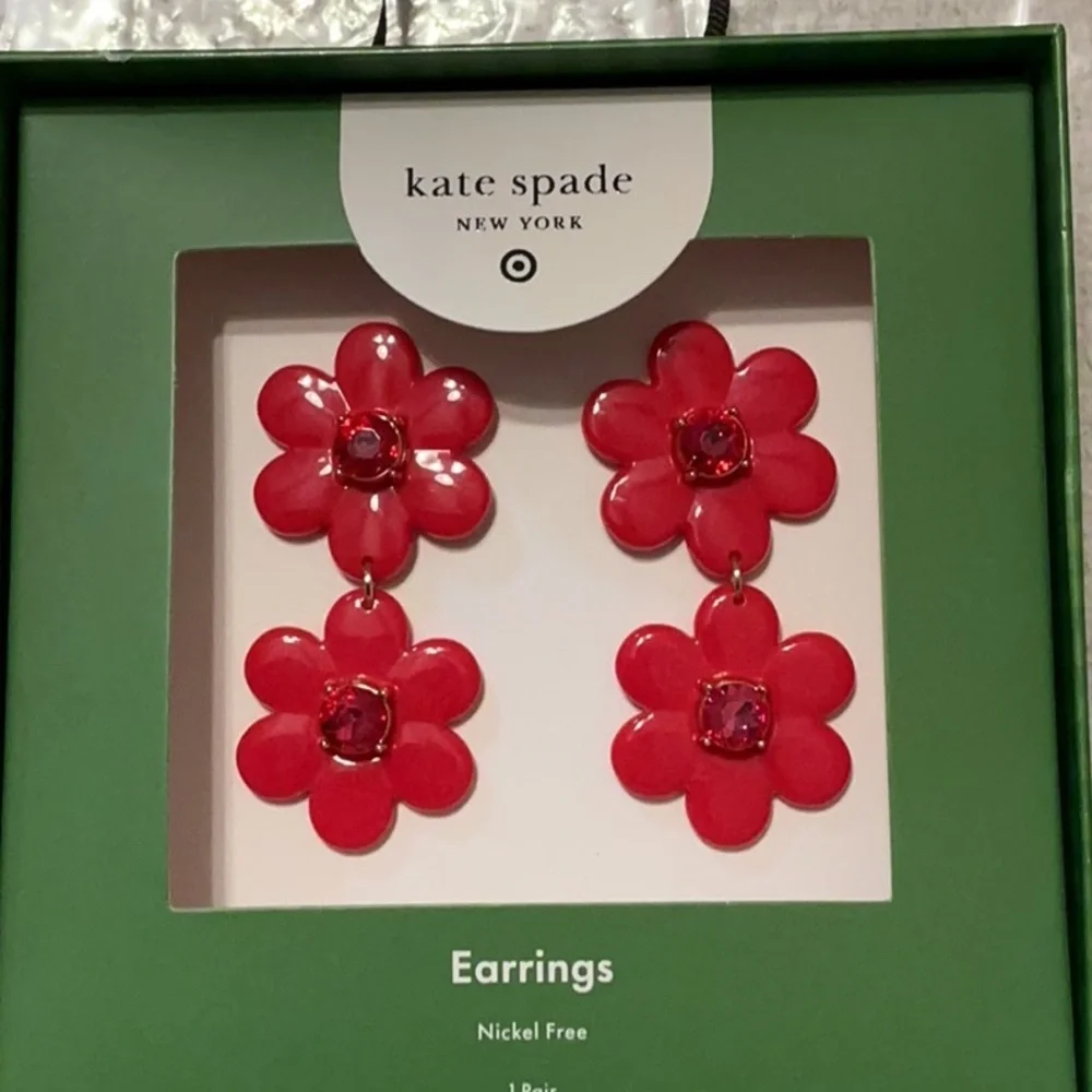 Kate Spade Red Flower 🌸 Target collab earrings